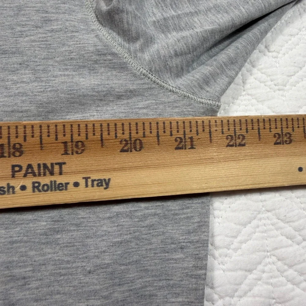 Public Rec Mens Long Sleeve Tee Large Pima Cotton Lyocell Heather Grey EUC